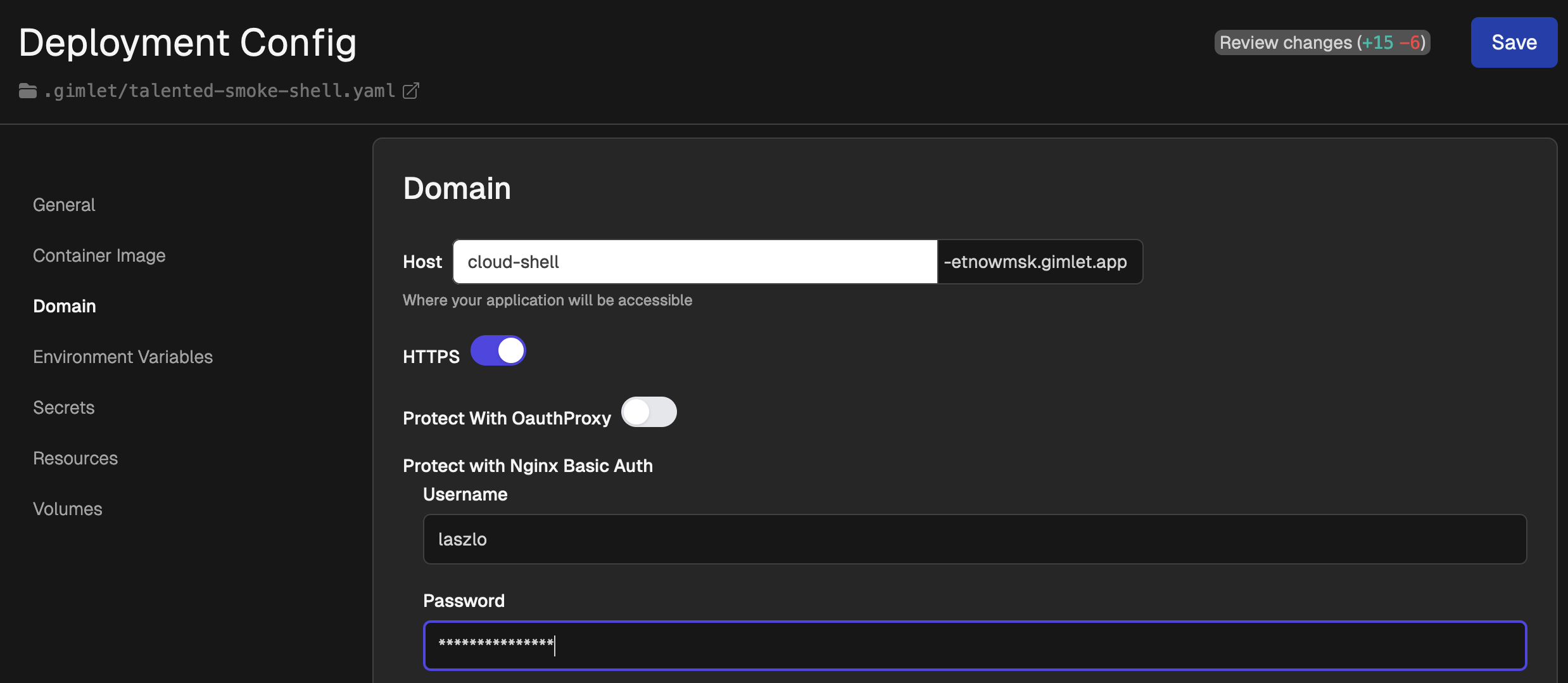 Protecting Cloud Shell in Gimlet