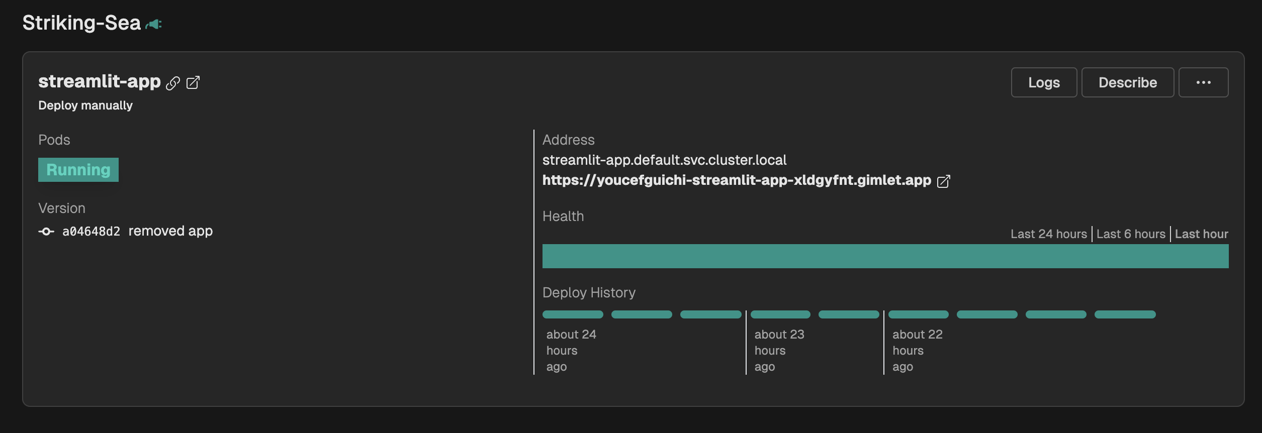 GitHub Container Registry settings in Gimlet